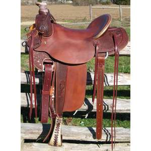 Silla de Montar de Cuero Puro con Armazón de Madera, Silla Inglesa Sostenible y Cómoda para Montar a Caballo, Hecha en India - Product Image 3