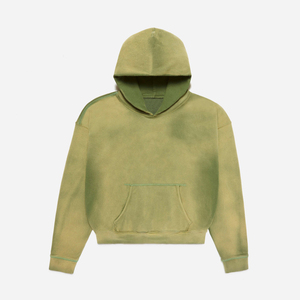 เสื้อฮู้ดดี้โอเวอร์ไซส์สไตล์วินเทจ ล้างสีแบบแอซิดวอช ผ้าฝ้ายฟลีซ สำหรับผู้ชาย แบบสั่งทำพิเศษ สตรีทแวร์วินเทจ ล้างสีแบบแอซิดวอช - Product Image 4