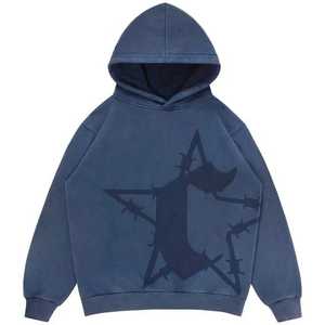 Pantalon de survêtement 100% coton personnalisé lourd ensemble à capuche solide Streetwear survêtement imprimé conception grande taille hiver mode basse - Product Image 2