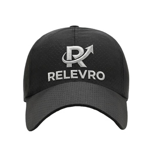 หมวกเบสบอลผ้าโพลีเอสเตอร์คอตตอนปรับได้ ขายดี ปักลาย 6 แผง เจาะรูด้วยเลเซอร์ พร้อมแผ่นยางติด หมวกกีฬา - Product Image 1