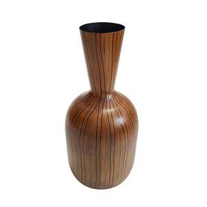New Arrival Metal Flower <b>Vase</b> for Home Decor Aluminium <b>Vase</b> with Walnut Wooden Look for Home and Living Room <b>Vintage</b> - Product Image 6