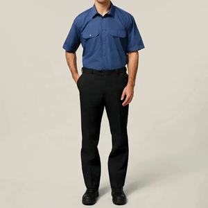 Industrial Worker Uniform Custom Label Button Cotton Blend FR Oil Resistant High Visibility CE Certified <b>Shirts</b> Low MOQ - Product Image 4