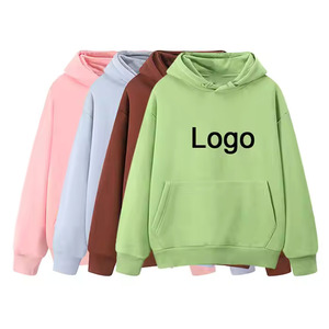 เสื้อฮู้ดโอเวอร์ไซส์ขนแกะคุณภาพสูงใส่ได้ทั้งชายและหญิงเสื้อมีฮู้ดสำหรับผู้ชายพิมพ์ลายปักถักแบบถักไม่หด - Product Image 1