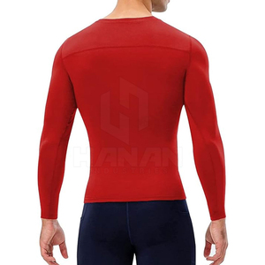 Venta caliente logotipo personalizado de los hombres de compresión Rash Guard último diseño transpirable camisas de compresión - Product Image 3