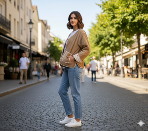 Veste matelassée réversible en velours pour femme avec doublure en coton, écologique et respirante, design automne/hiver - Product Image 3