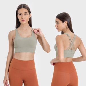 Soutien-gorge de Sport à faible impact femmes sans couture confortable rembourré entraînement Yoga entraînement Gym course élégant Fitness mode vêtements de sport - Product Image 4