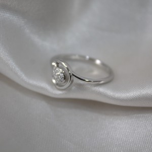 Starlight Dainty Zirconia Bague minimaliste en argent sterling 925 faite à la main Bijoux fins pour la fête d'anniversaire de mariage pour - Product Image 3