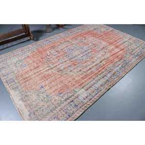Grand tapis turc de 6x8,9 pieds, tapis rouge uni vintage - Product Image 2