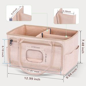 Organizador de Pañales para Bebé, Bolsillo para Toallitas, Organizador de Coche, Cesta de Almacenamiento Portátil de Poliéster Resistente al Agua, Cambiador de Pañales - Product Image 2