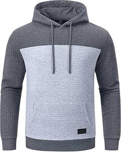 Sudadera con Capucha de Punto para Hombre, Talla Grande, Color Sólido, Impermeable, Antiarrugas, de Secado Rápido, Forrada, Informal, OEM, Invierno 2025, 100% - Product Image 1