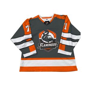 เสื้อเจอร์ซีย์เล่นฮ็อกกี้น้ำแข็งแบบกลับด้านได้กำหนดเอง280บริการ OEM - Product Image 1