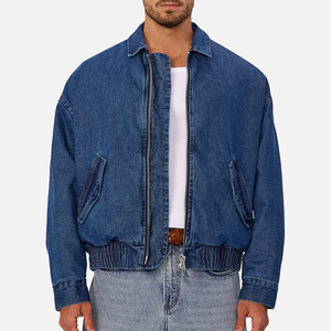 Haute qualité printemps Vintage Camouflage lâche fermeture éclair doublé en détresse Denim veste unisexe respirant extérieur manches longues - Product Image 1