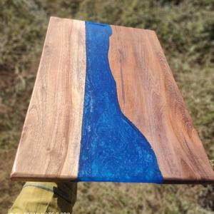 Nueva tabla de cortar y servir de madera con acabado Epoxi Topper de mesa de lujo para uso en el hogar, la cocina y el restaurante - Product Image 5