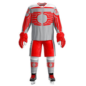 Tissu 100% polyester respirant, écologique, à séchage rapide, uniforme de hockey sur glace sur mesure, haute qualité, prix raisonnable, fabrication en usine - Product Image 2
