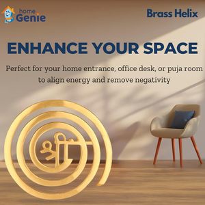 Spirale en laiton hélice d'énergie vastu avec symbole Shree pour l'énergie positive et l'équilibre pour les mariages Diwali HOME GENIE - Product Image 3