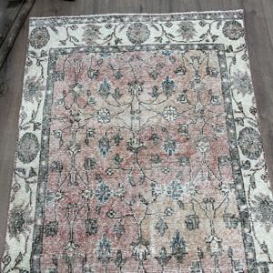 Alfombra de 3.3x7 pies, Alfombra Turca Vintage, Alfombra de Lana Roja - Product Image 4