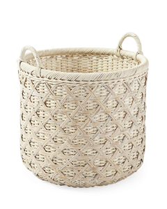 Panier de rangement en rotin tissé à la main Durable Hot Top organisateur d'espace de cuisine à domicile avec décoration de panier en métal tissé pour la lessive - Product Image 1