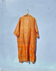 Lot of Indian Handmade Silk <b>Kimono</b> Vintage Style Robe for Women Casual Dress <b>Beach</b> & Lounge Wear for Adults - Product Image 5