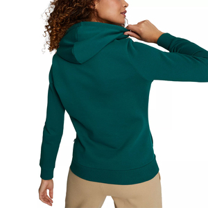 Sweat à capuche à manches longues en polaire uni de haute qualité 100% coton pour femmes, écologique, pour l'hiver, vêtements de rue - Product Image 2
