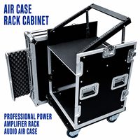 Flight case rack 16U avec triple porte et roulettes, boîtier antichoc monocouche pour amplificateurs et mixeurs, OEM