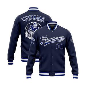 Veste universitaire en coton mélangé personnalisée de haute qualité pour hommes, mode personnalisée avec numéro de nom cousu Service OEM - Product Image 1