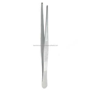 Pinces à dissection manuelles réutilisables de qualité chirurgicale avec pointes dentelées en acier inoxydable certifiées CE - Product Image 4