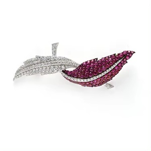 เข็มกลัดเพชรสังเคราะห์สีเงิน925สำหรับผู้หญิงเหมาะสำหรับเป็นของขวัญแต่งงาน - Product Image 1