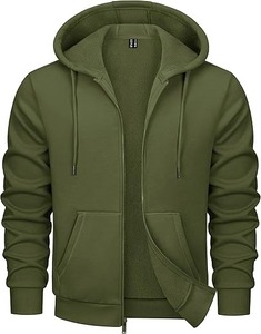 450 GSM sweat à capuche épais avec fermeture éclair complète sweats à capuche logo personnalisé sweats à capuche pour hommes - Product Image 3