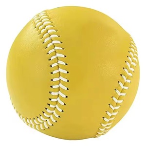 Ballon de baseball d'entraînement en cuir personnalisé avec votre propre logo, vente en gros, best-seller, durable, léger, unisexe, fabriqué au Pakistan - Product Image 1