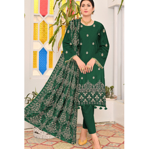 Diseño estampado khaddar 3 piezas diseños Salwar kameez Stitch trajes de tela de primera calidad costura decente con duppta a juego - Product Image 6