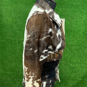 Meilleure vente Veste en cuir de vachette sur mesure pour hommes Style décontracté Nouveau style Conception unique Vestes en cuir de vachette pour hommes - Product Image 3