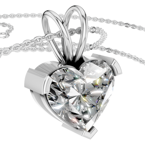 สร้อยคอจี้เพชรโมอิสซาไนต์ทรงบริลเลียนต์ 2 กะรัต รับรองโดย IGI ดีไซน์ทันสมัย ทองคำแท้ 14K ชุดเครื่องประดับสำหรับผู้หญิง ขายส่งสำหรับงานแต่งงาน - Product Image 1