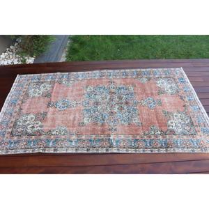 Tapis turc vintage 3,7x6,6 pi (113x200 cm), tapis oriental rouge - Product Image 3