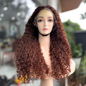 Perruques de cheveux humains naturels bouclés brun Bumerse de haute qualité, couleur naturelle, cheveux humains vietnamiens, cheveux humains réels 2025 - Product Image 3