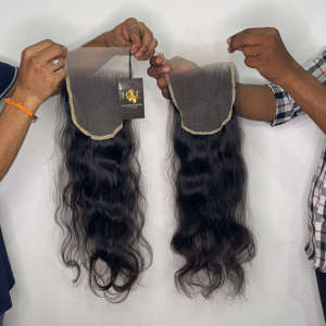Cierre de encaje HD Frontal transparente para encaje suizo con cabello de bebé Cabello de templo crudo indio Producto de cabello humano de alta calidad - Product Image 2