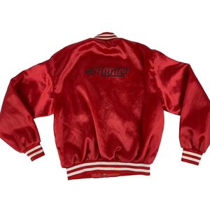 Universidad en blanco bordado seda a granel al por mayor personalizado para hombre Varsity béisbol bombardero chaqueta de satén - Product Image 5