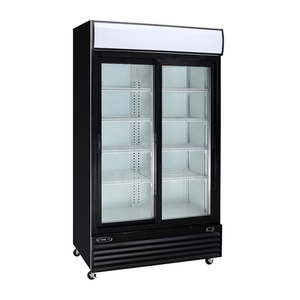 Best trade for new offer Double Sliding <b>Glass</b> Door Refrigerated Merchandiser with LED Lighting - Product Image 1