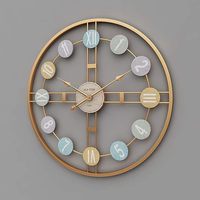Horloges murales en métal Art Déco luxueuses, créatives et faites à la main, art mural noir suspendu pour la décoration de la maison et les cadeaux d'anniversaire et de Ramadan