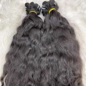 Cabello crudo vietnamita Máquina al por mayor Trama doble Cabello virgen ondulado natural de alta calidad 100% Cabello Remy VQ Cabello 100gr - Product Image 2