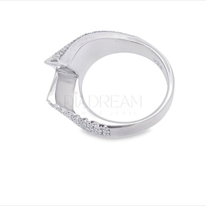 Lightning Bolt Iced Totalmente tachonado Moissanite 925 Plata de ley Corte brillante Anillo fino Fiesta de bodas Hip Hop Bling Diamond - Product Image 3