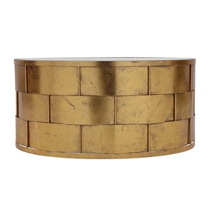 Mesa de Centro Moderna Ecológica de Metal y Vidrio con Marco Dorado, Tamaño Grande para Comedor/Sala de Estar - Product Image 5