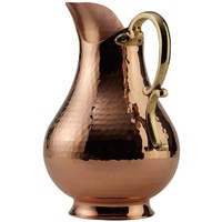 Carafe en cuivre artisanale de style élégant 1,8 L, compatible lave-vaisselle, durable pour servir des boissons, idéale pour les mariages, vente en gros