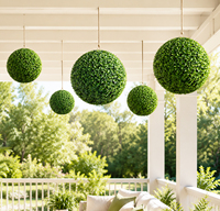 Esferas Grandes de Topiario Artificial de Boj, Plantas Verdes Falsas para Interiores y Exteriores, Jardín, Patio, Paisajismo, Decoración del Hogar, Venta al por Mayor