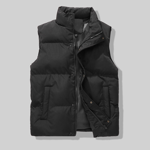 Chaleco acolchado de burbujas grueso y cálido con diseño personalizado para hombre, abrigos sin mangas de invierno para ropa de calle y cortavientos, ropa exterior - Product Image 3