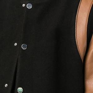 เสื้อแจ็กเก็ตมีแขนหนังสำหรับผู้ชาย, เสื้อแจ็กเก็ตเบสบอลทรงเลตเทอร์แมนสวมใส่สบายสำหรับใส่ไปโรงเรียน - Product Image 4