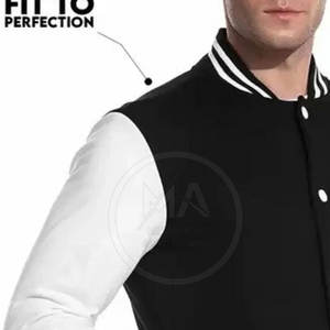 Meilleure qualité sur mesure hommes Letterman veste d'hiver pour automne hiver 100% coton col montant séchage rapide - Product Image 5