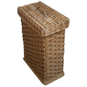 Panier à linge en rotin, nouvelle collection, très demandé, de qualité durable, finition noyer, avec couvercle, pour hôpitaux. - Product Image 1