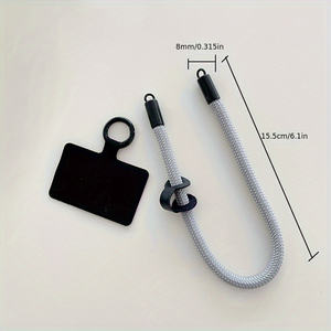 Dragonne à la mode équipée d'un court cordon de téléphone portable et d'un porte-clés portable pour éviter la <span class=keywords><strong>perte</strong></span> de votre téléphone portable - Product Image 3