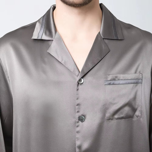 Conjunto de Pantalones de Pijama de Seda 100% para Hombre, Pantalones de Dormir Transpirables, Talla Grande - Product Image 6