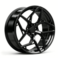 Nouvelle jante en alliage d'aluminium forgé 6061-T6 légère JWYC de 17 à 22 pouces, entièrement noire, design concave pour BMW Audi Acura Jaguar